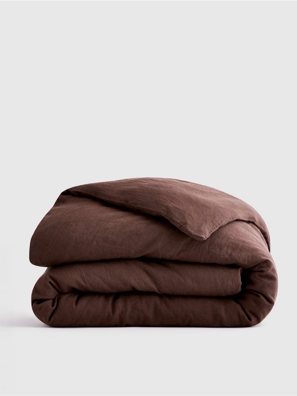 Quince European Linen Duvet Cover, Full/Queen in Espresso